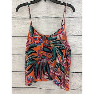 Jack by BB Dakota Orange Blossom Ida Ruffle Cami Tank Size L